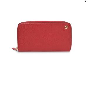 Gucci Betty Leather Continental Zip-Around Wallet